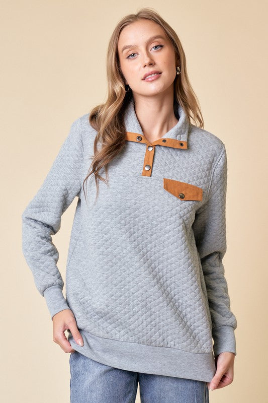 Quinlan Quilted Pullover